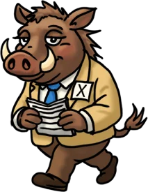 cartoon warthog